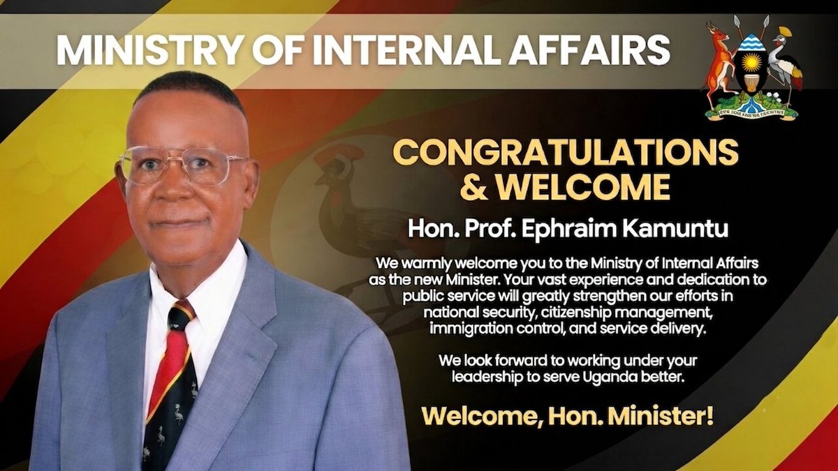 Congratulations, Hon. Prof. Ephraim Kamuntu 