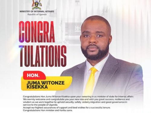 Congratulations, Hon. Juma Witonze Kisekka