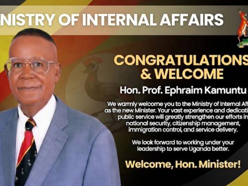 Congratulations, Hon. Prof. Ephraim Kamuntu 